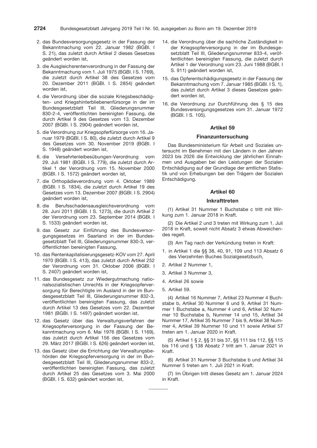 BGBl. 2019, Seite 2724 — Originalseite als Abbildung
