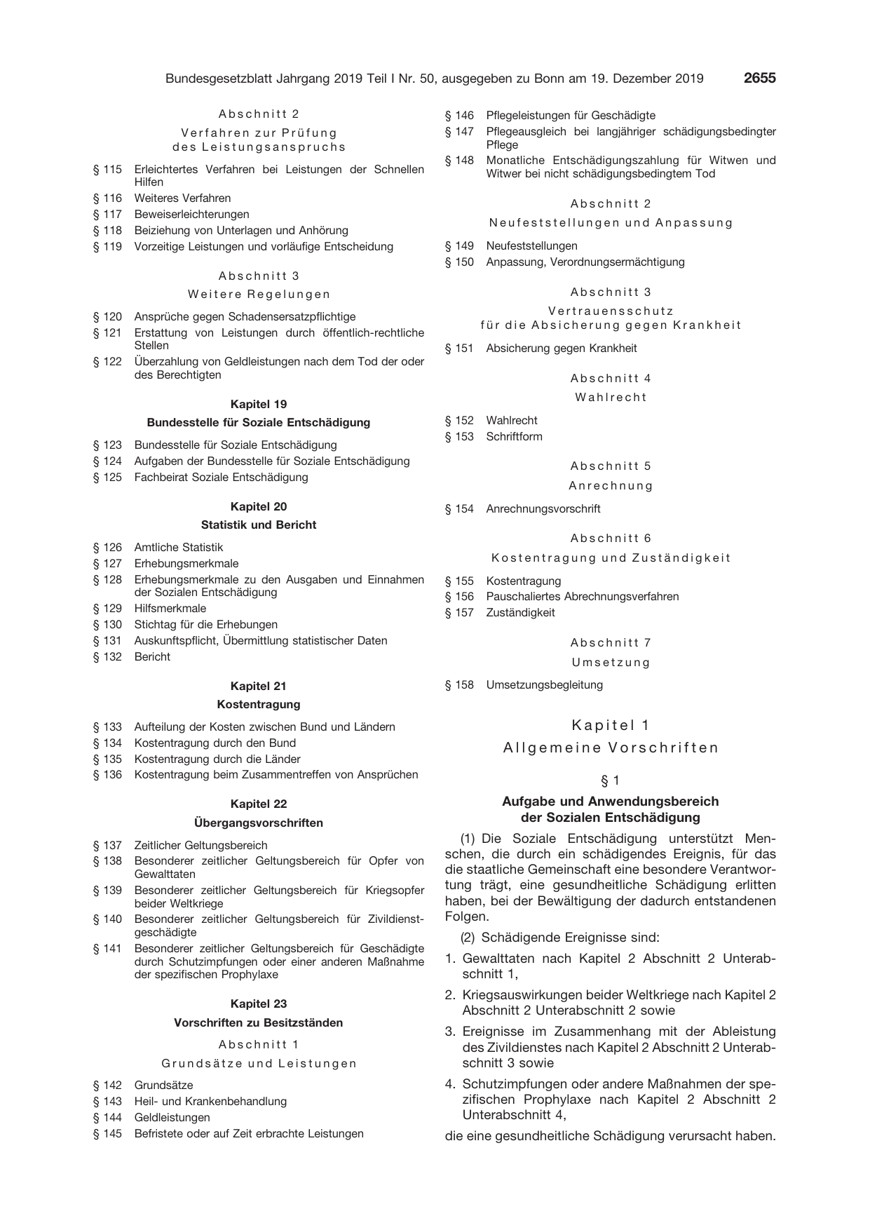 BGBl. 2019, Seite 2655 — Originalseite als Abbildung