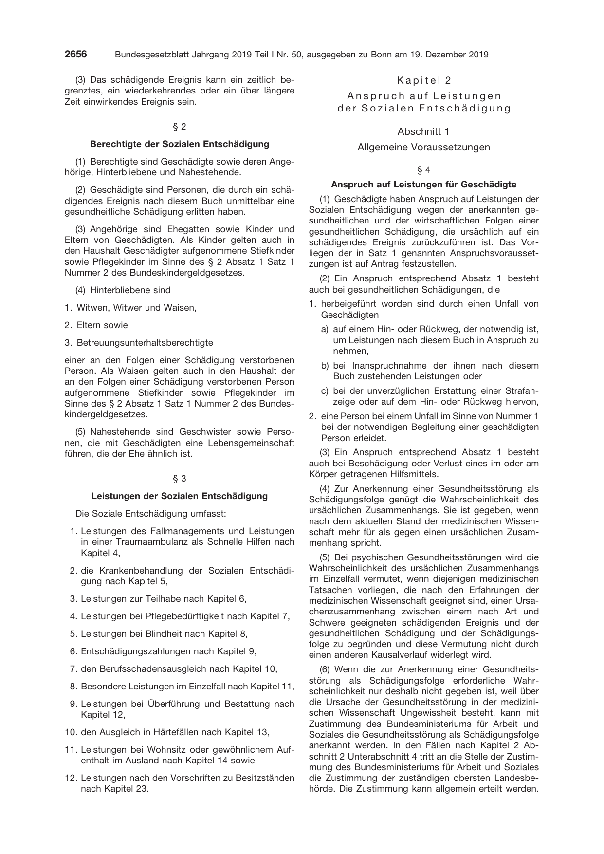 BGBl. 2019, Seite 2656 — Originalseite als Abbildung