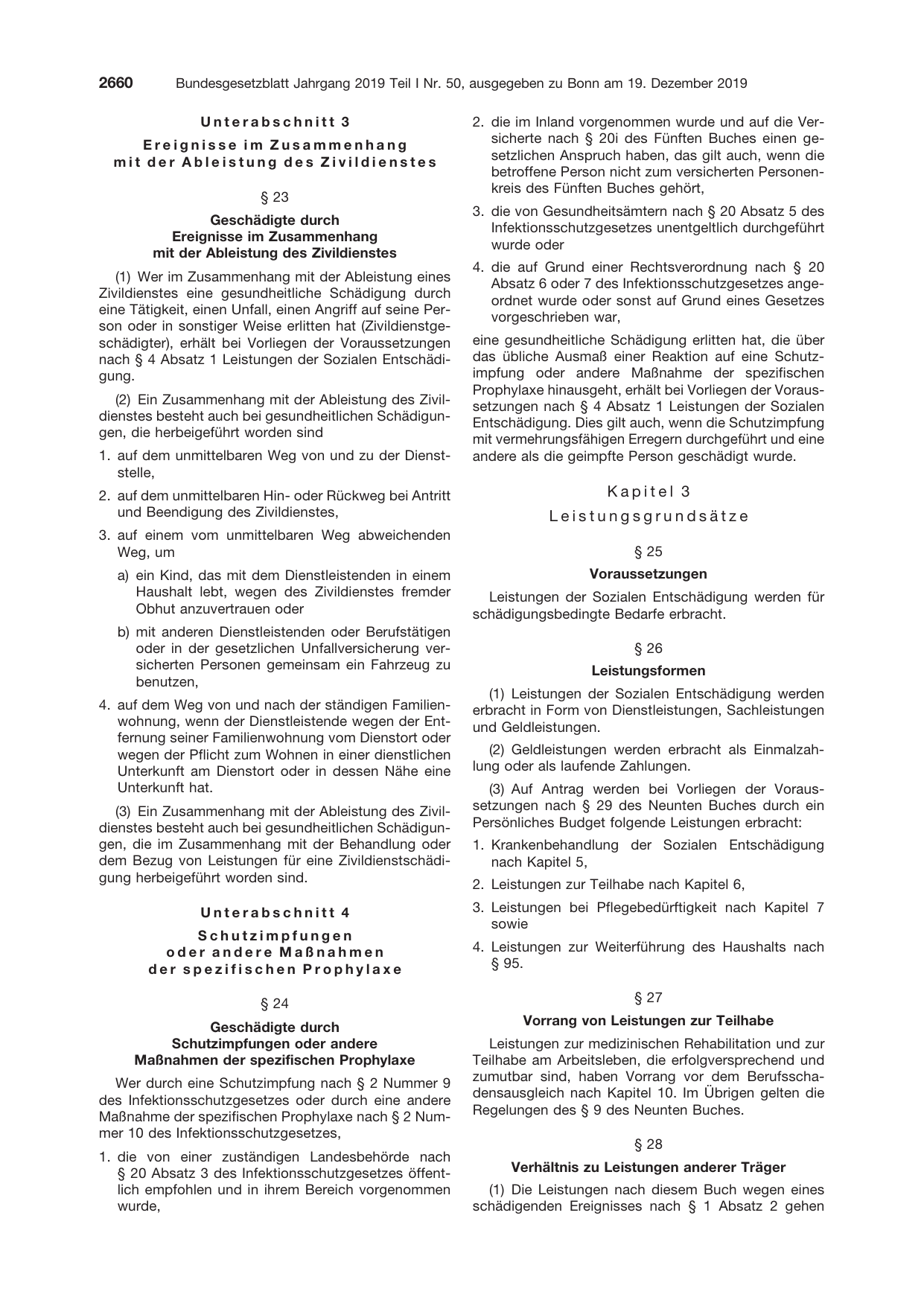 BGBl. 2019, Seite 2660 — Originalseite als Abbildung