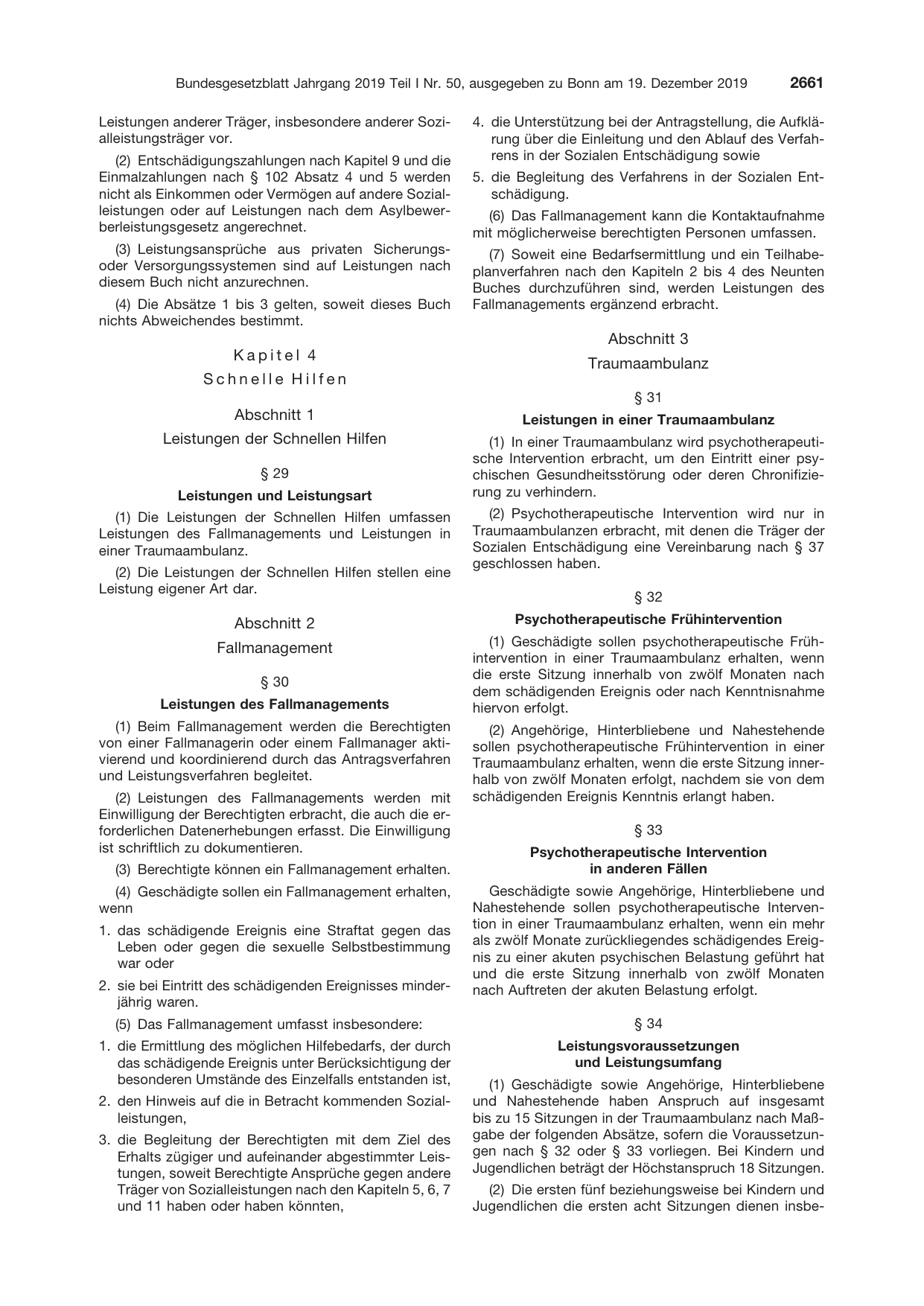 BGBl. 2019, Seite 2661 — Originalseite als Abbildung