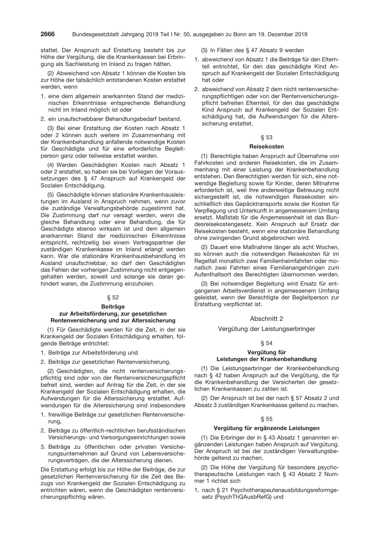 BGBl. 2019, Seite 2666 — Originalseite als Abbildung