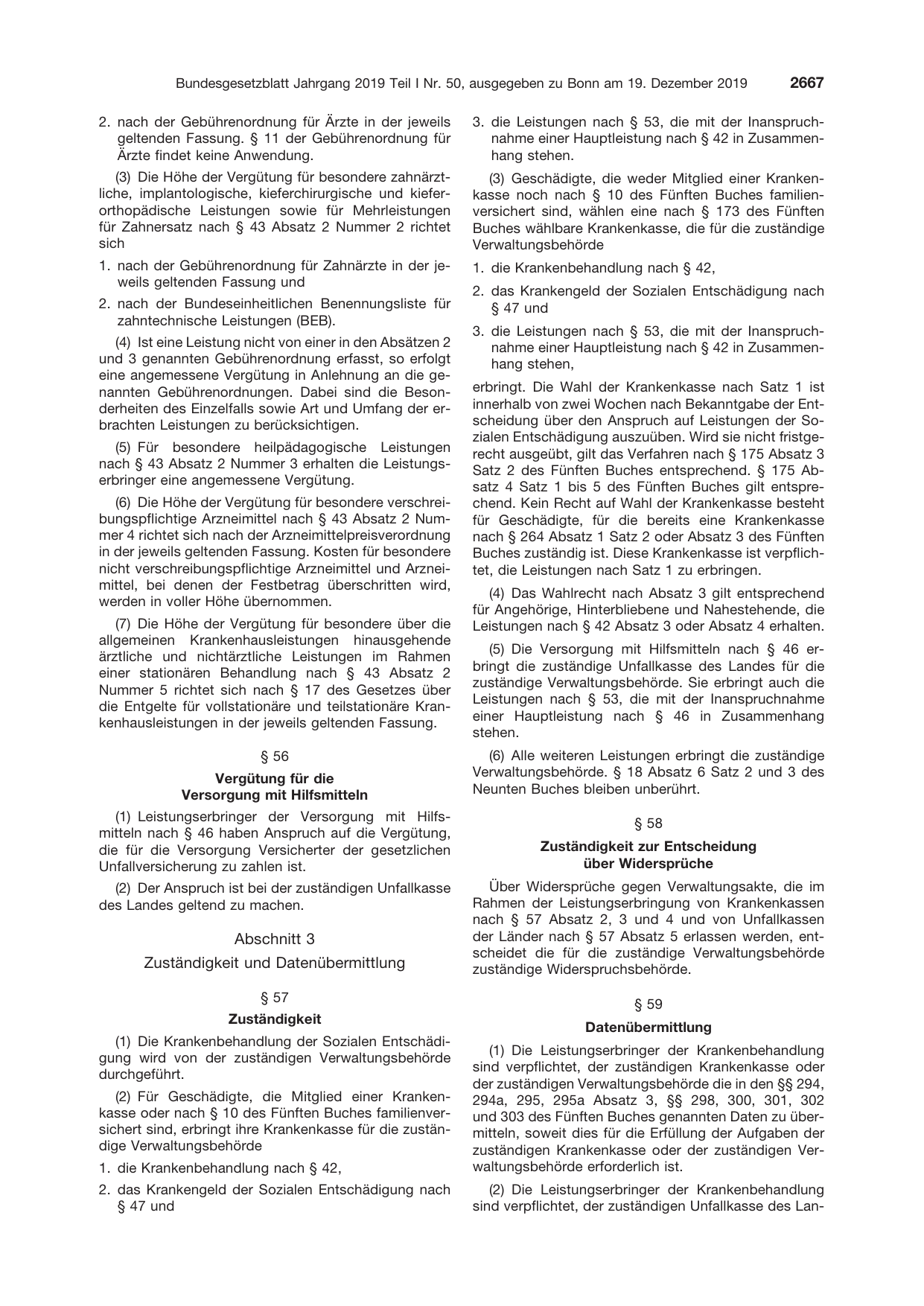 BGBl. 2019, Seite 2667 — Originalseite als Abbildung