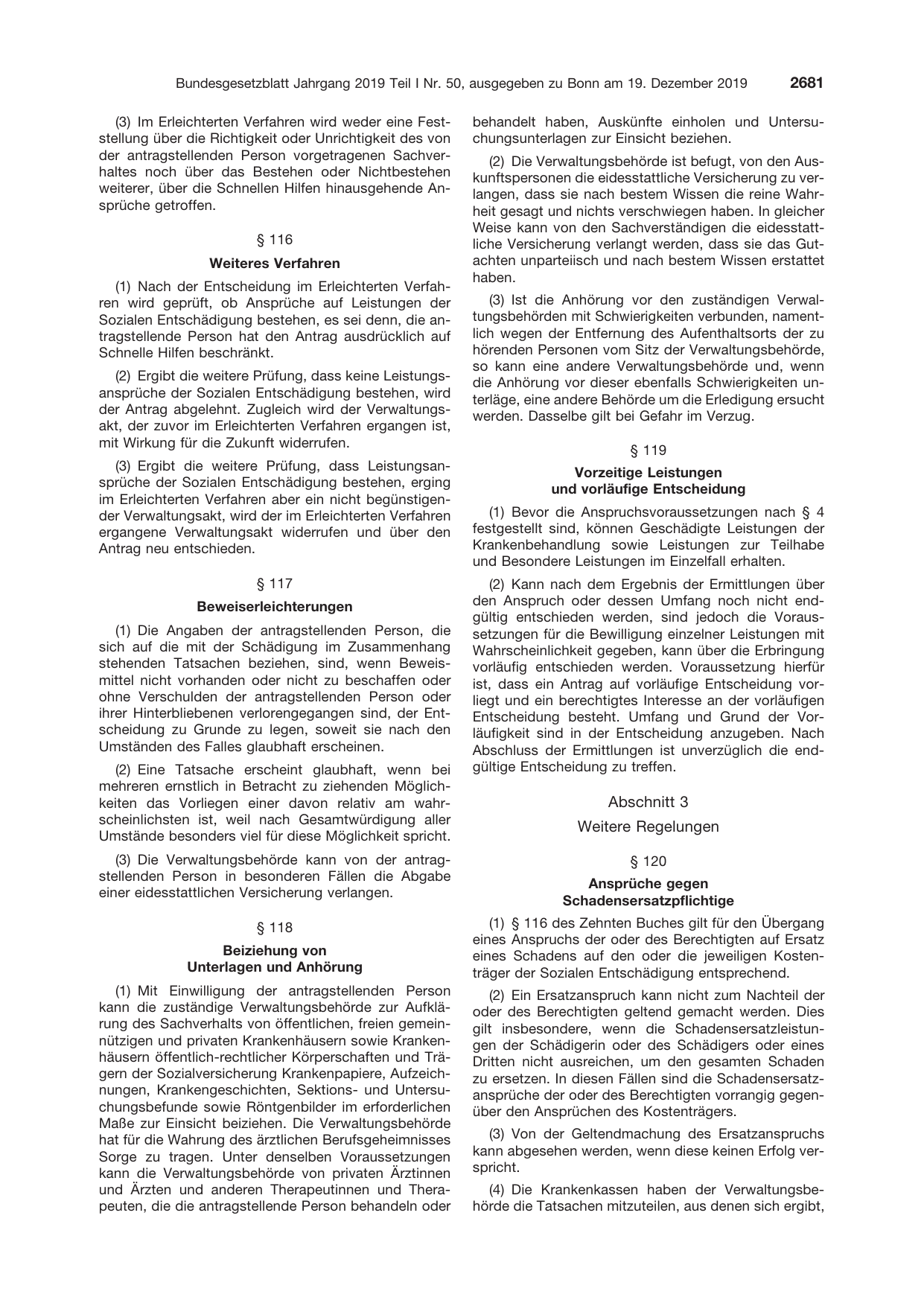 BGBl. 2019, Seite 2681 — Originalseite als Abbildung