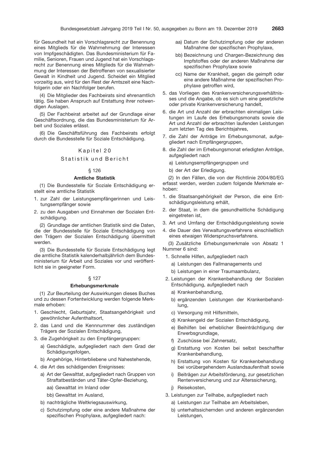 BGBl. 2019, Seite 2683 — Originalseite als Abbildung