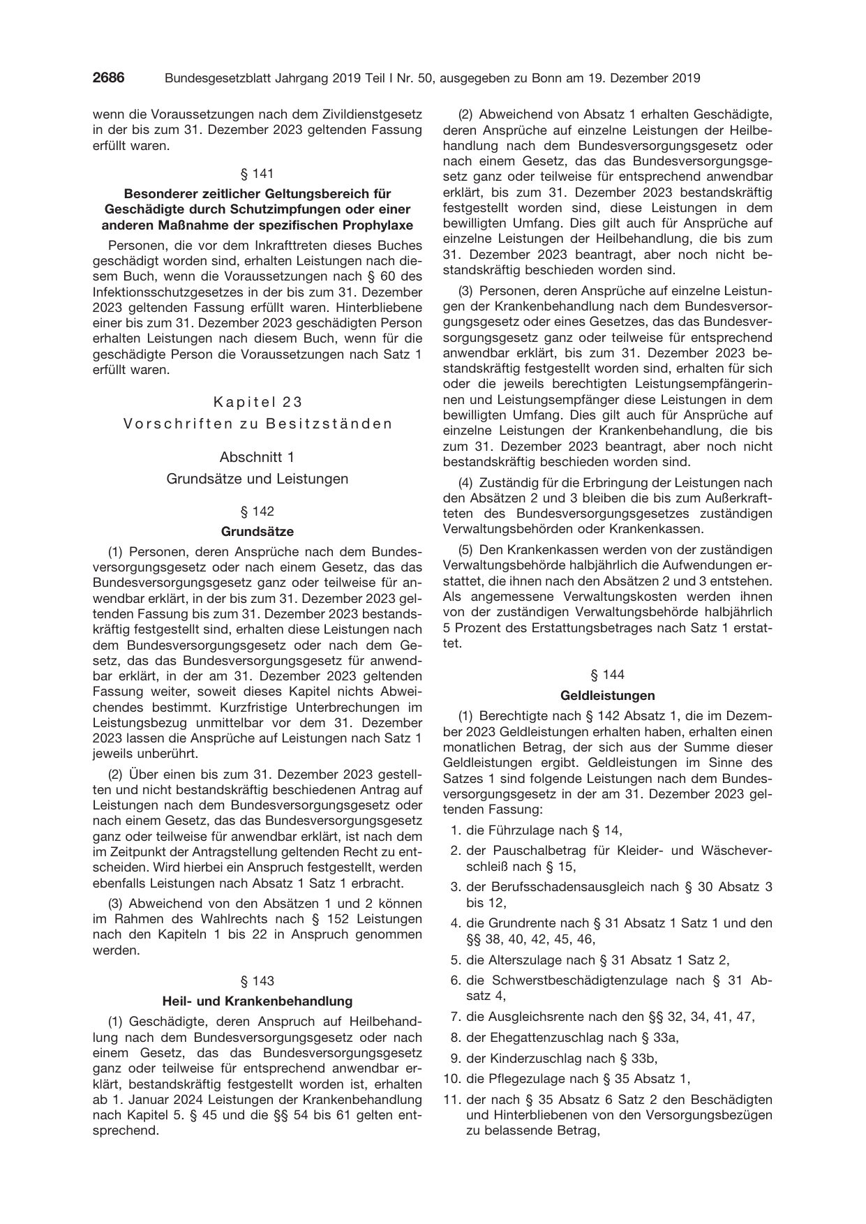 BGBl. 2019, Seite 2686 — Originalseite als Abbildung