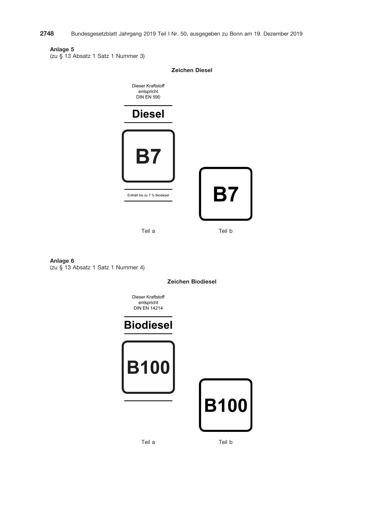 BGBl. 2019, Seite 2748 — Originalseite als Abbildung
