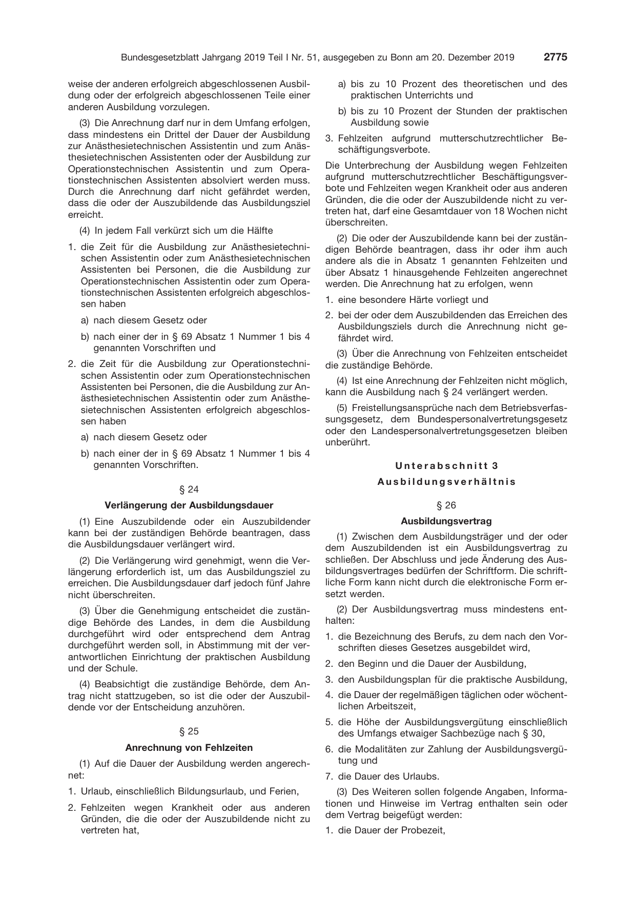 BGBl. 2019, Seite 2775 — Originalseite als Abbildung