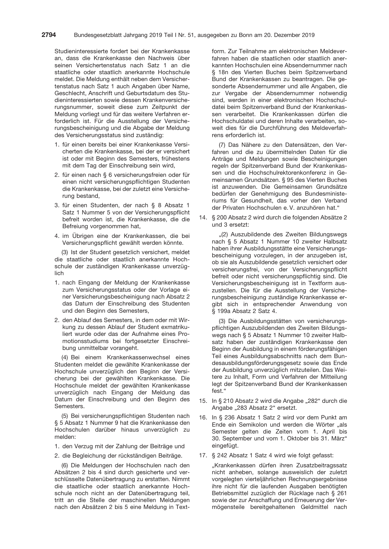 BGBl. 2019, Seite 2794 — Originalseite als Abbildung