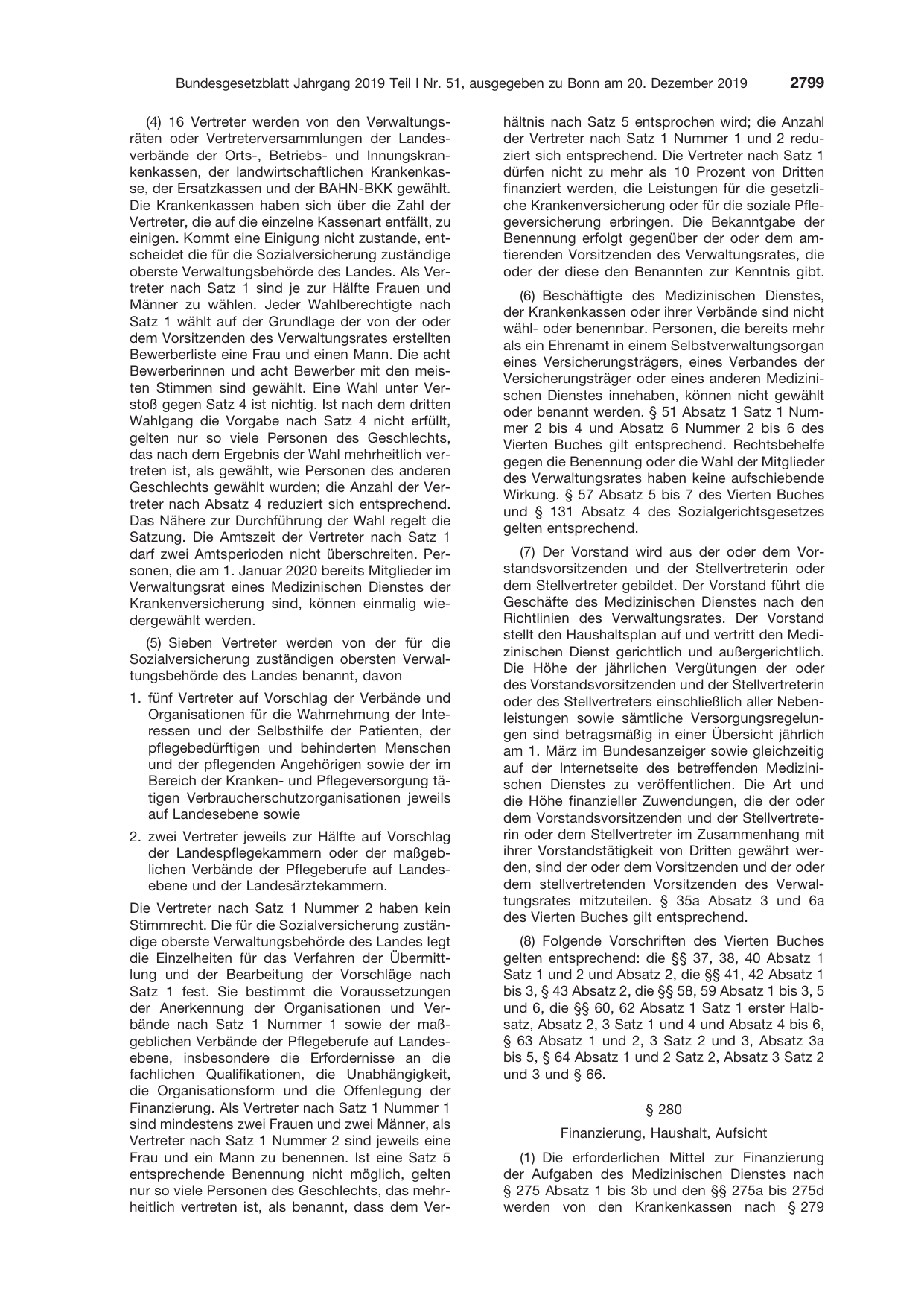BGBl. 2019, Seite 2799 — Originalseite als Abbildung