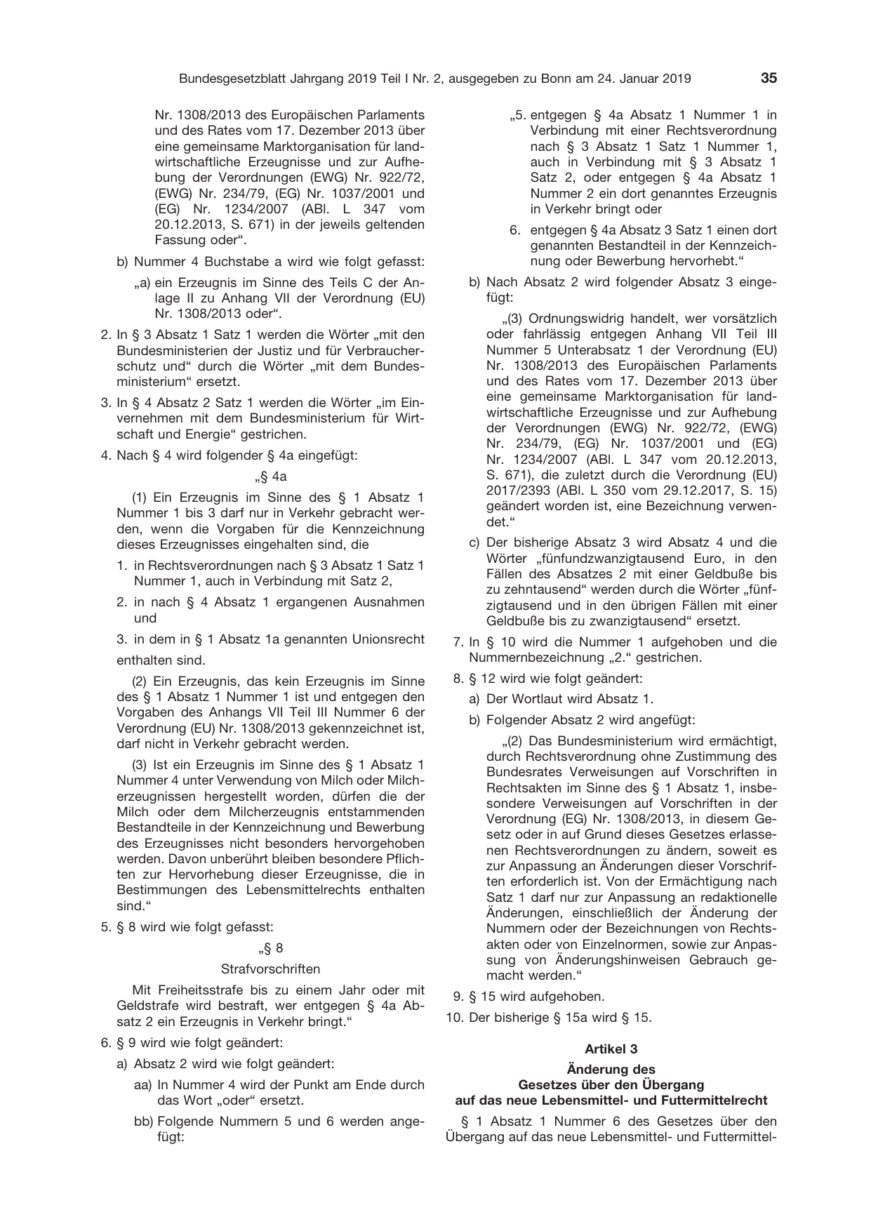 BGBl. 2019, Seite 35 — Originalseite als Abbildung