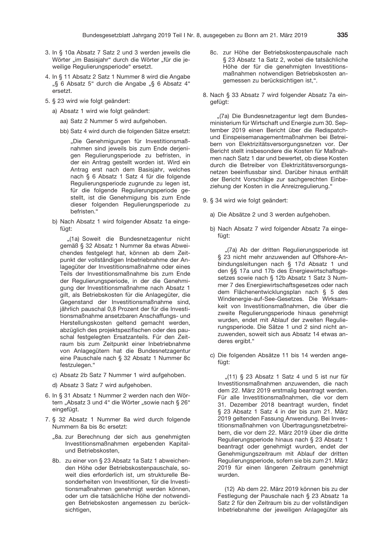 BGBl. 2019, Seite 335 — Originalseite als Abbildung