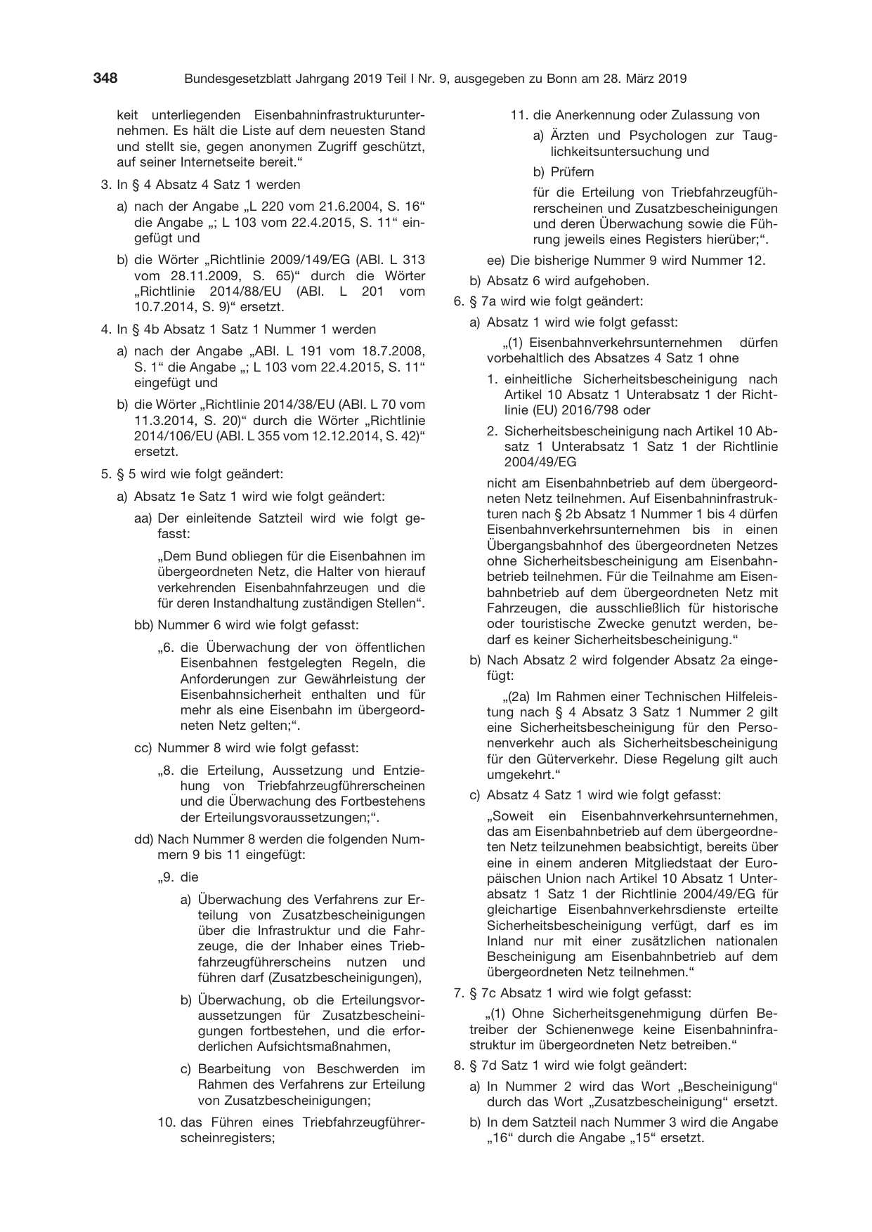 BGBl. 2019, Seite 348 — Originalseite als Abbildung
