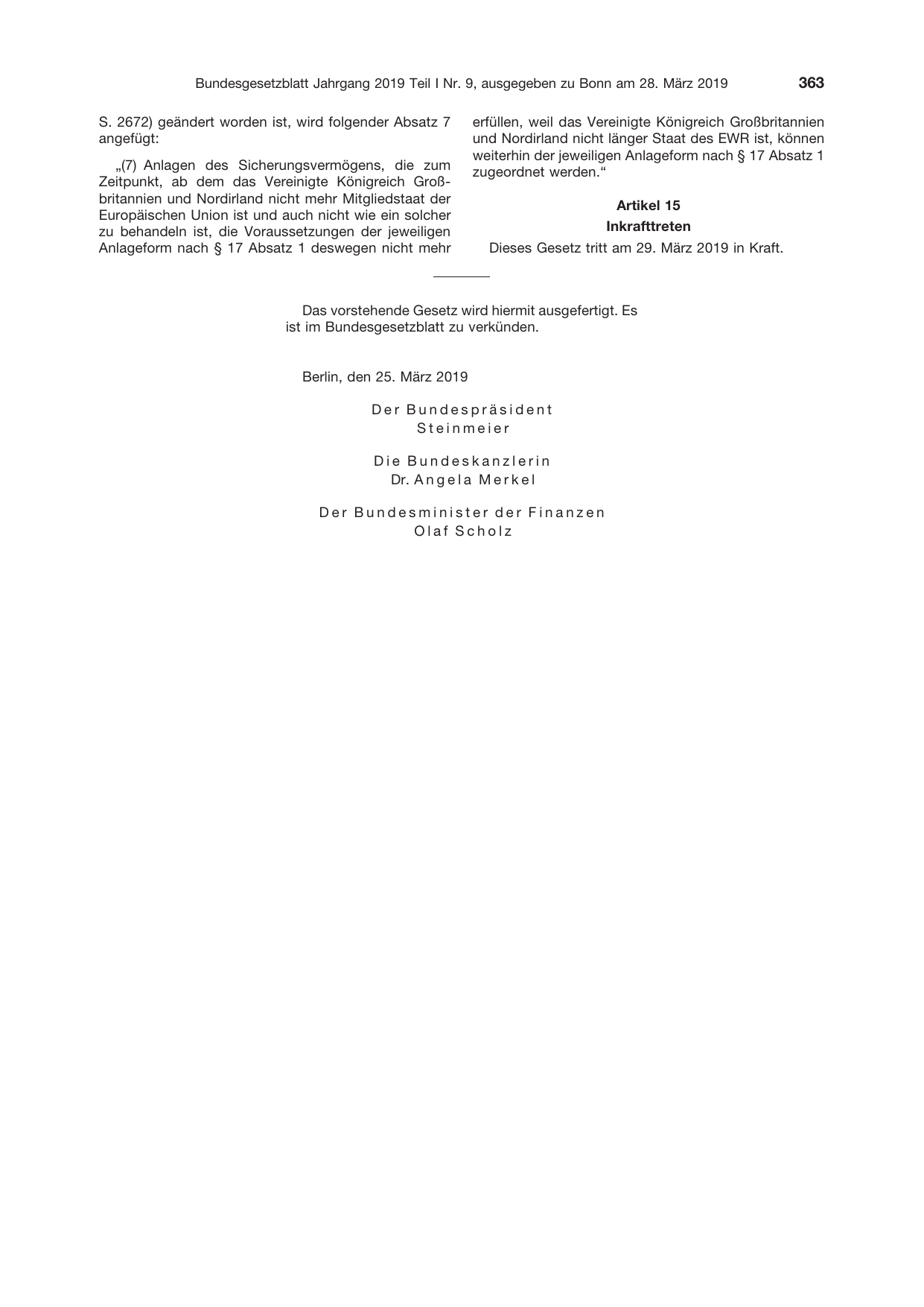 BGBl. 2019, Seite 363 — Originalseite als Abbildung