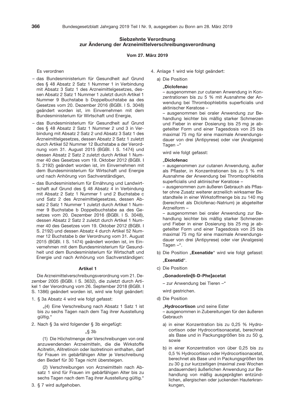 BGBl. 2019, Seite 366 — Originalseite als Abbildung