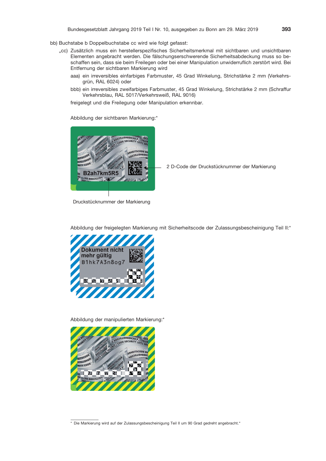 BGBl. 2019, Seite 393 — Originalseite als Abbildung