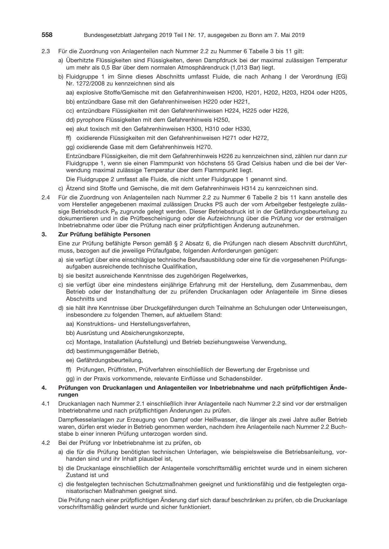 BGBl. 2019, Seite 558 — Originalseite als Abbildung