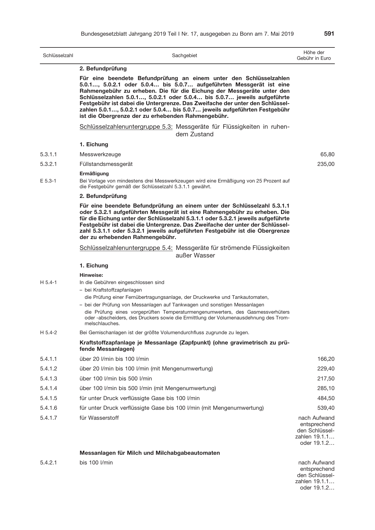 BGBl. 2019, Seite 591 — Originalseite als Abbildung