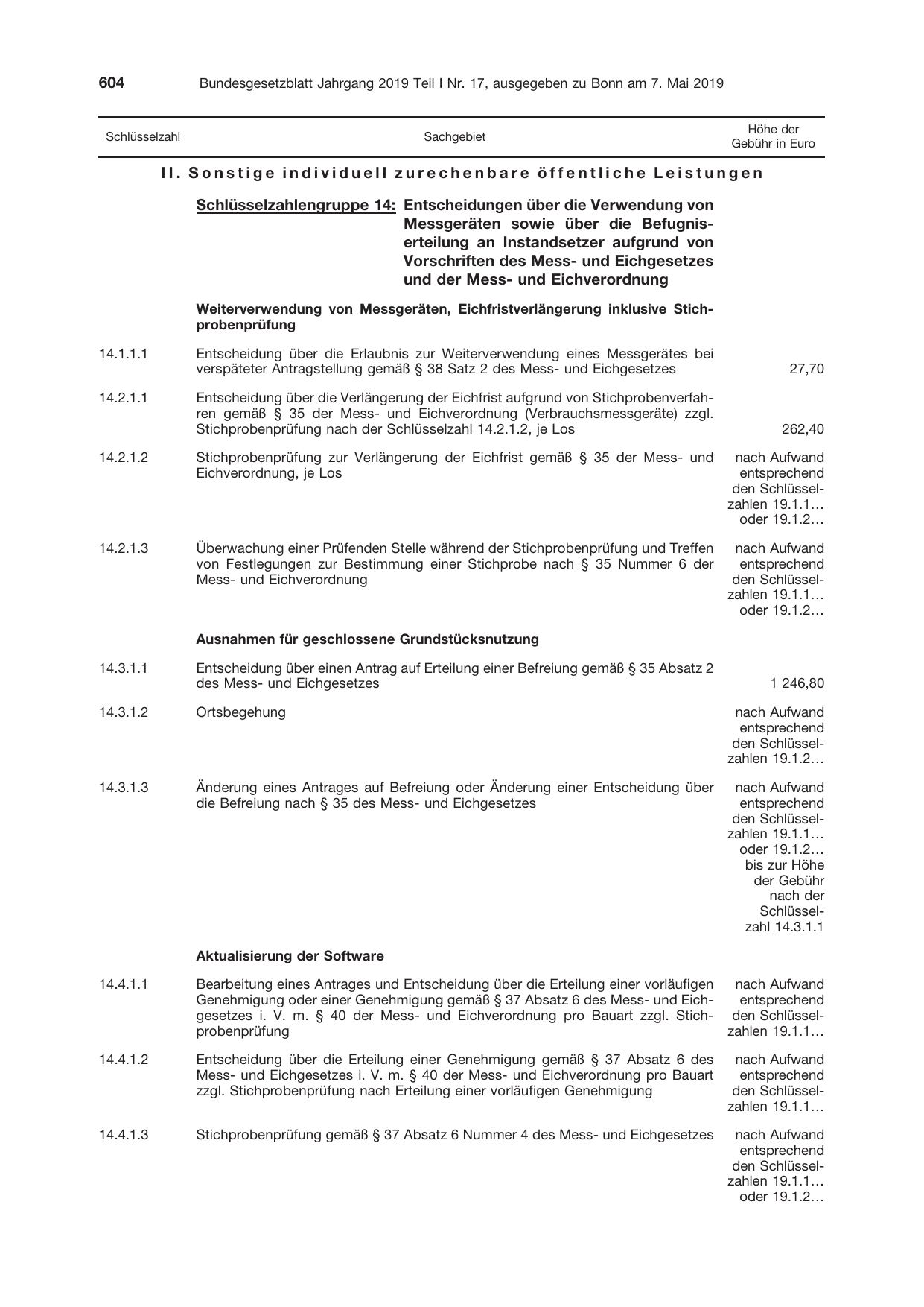 BGBl. 2019, Seite 604 — Originalseite als Abbildung