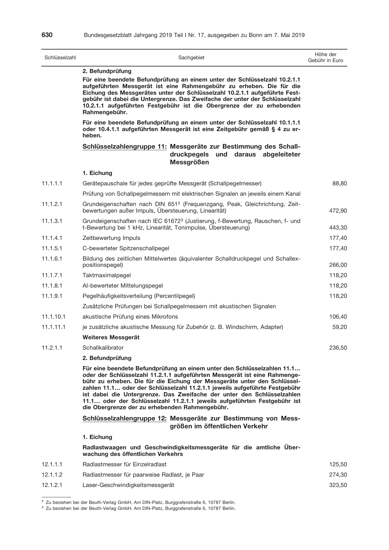 BGBl. 2019, Seite 630 — Originalseite als Abbildung