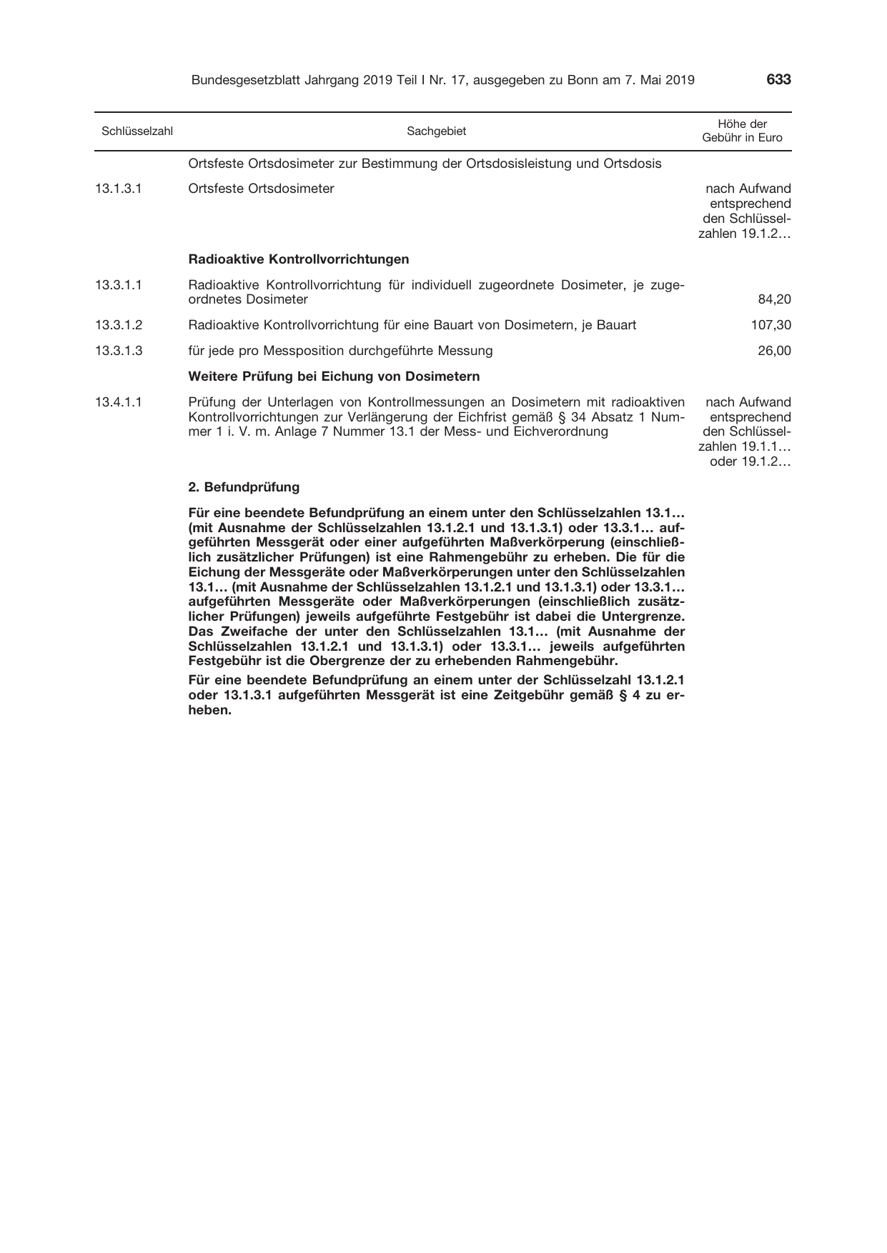 BGBl. 2019, Seite 633 — Originalseite als Abbildung