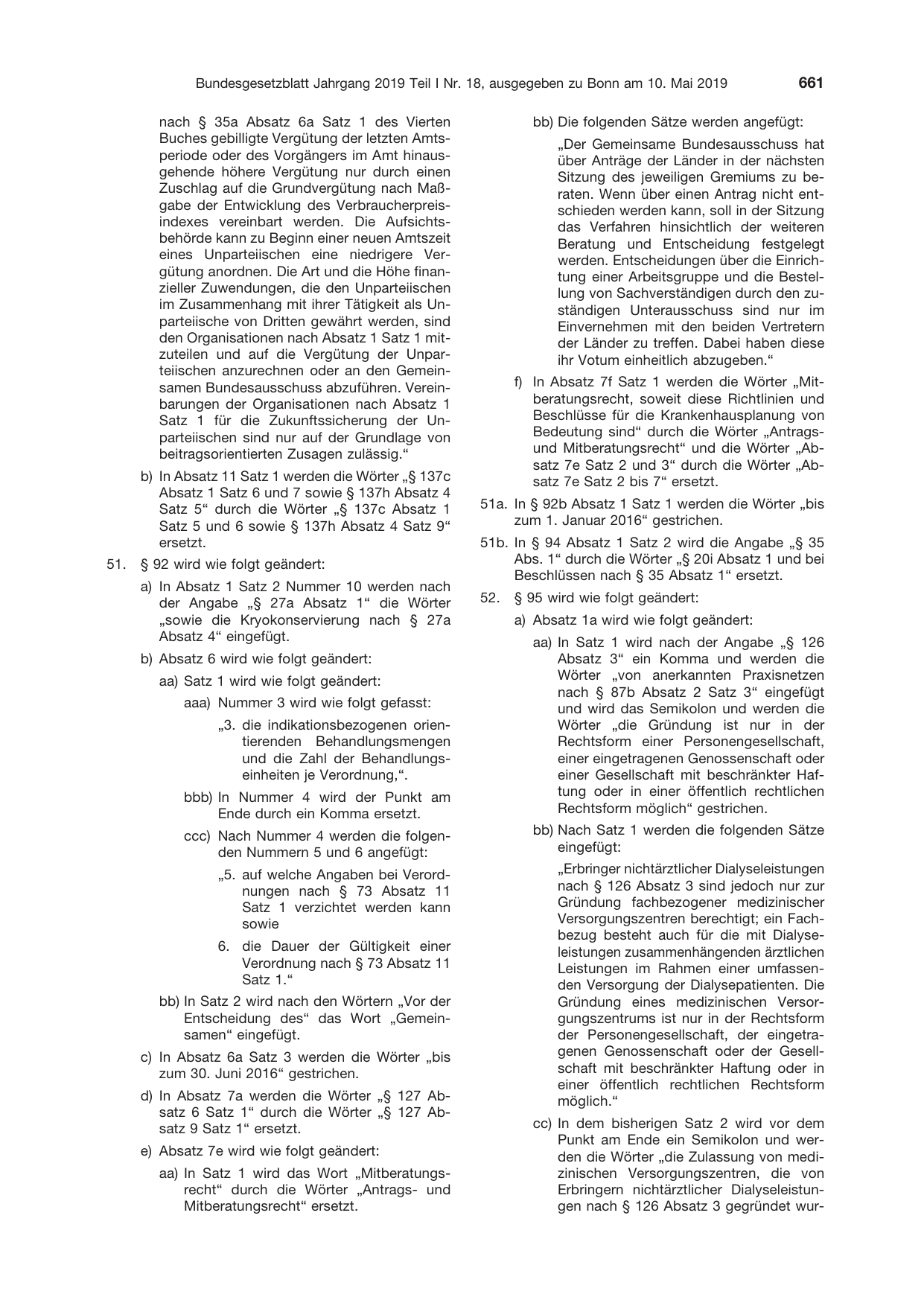 BGBl. 2019, Seite 661 — Originalseite als Abbildung