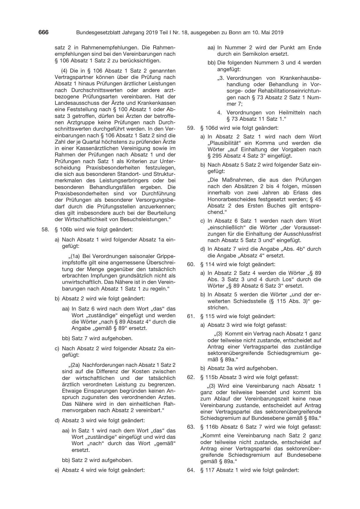 BGBl. 2019, Seite 666 — Originalseite als Abbildung