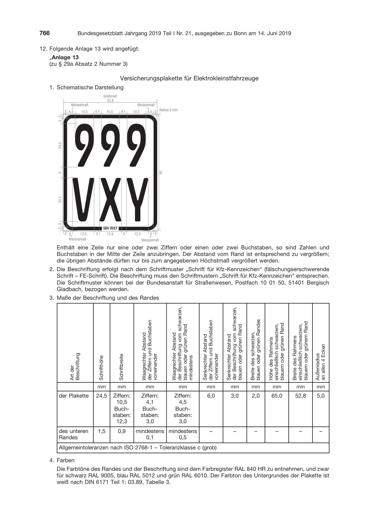 BGBl. 2019, Seite 766 — Originalseite als Abbildung