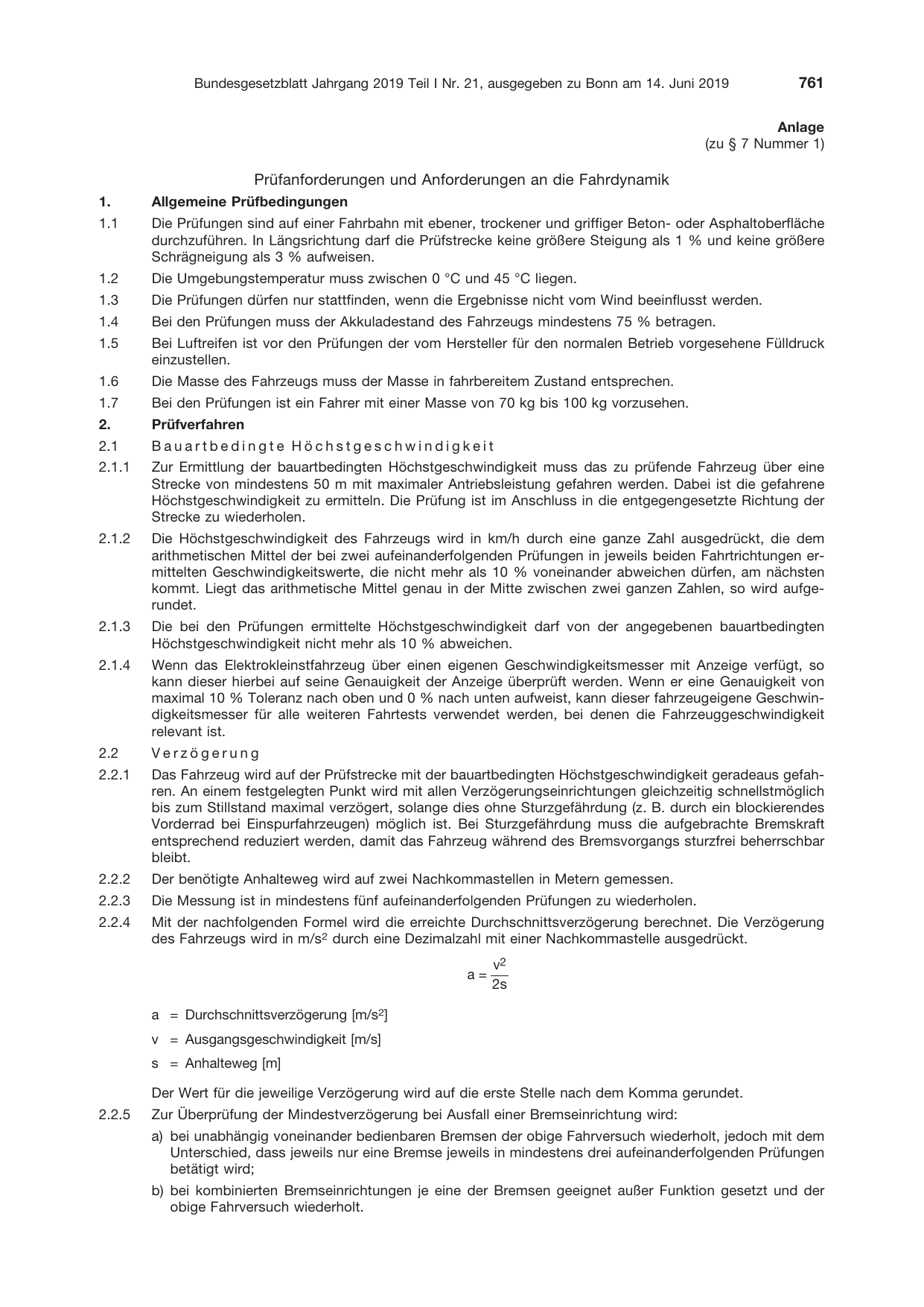 BGBl. 2019, Seite 761 — Originalseite als Abbildung
