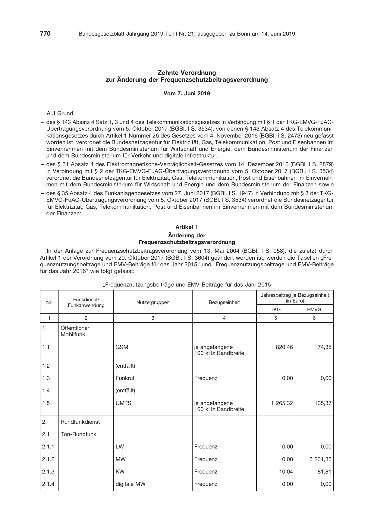BGBl. 2019, Seite 770 — Originalseite als Abbildung