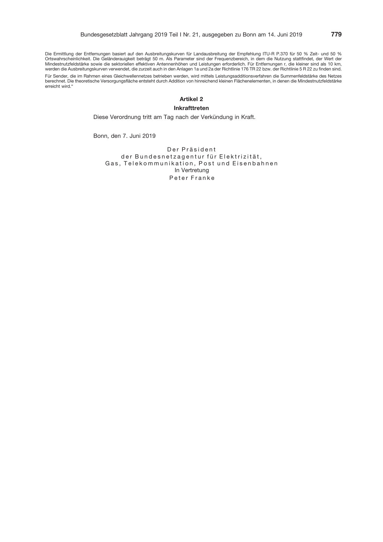 BGBl. 2019, Seite 779 — Originalseite als Abbildung