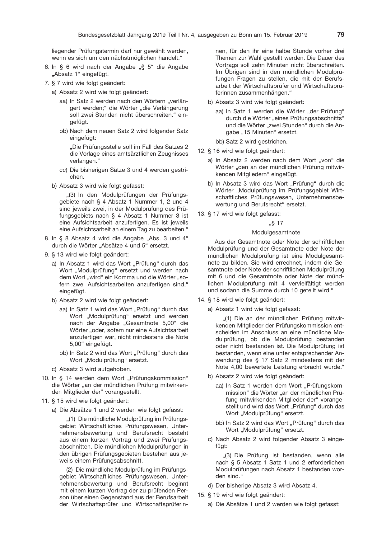 BGBl. 2019, Seite 79 — Originalseite als Abbildung