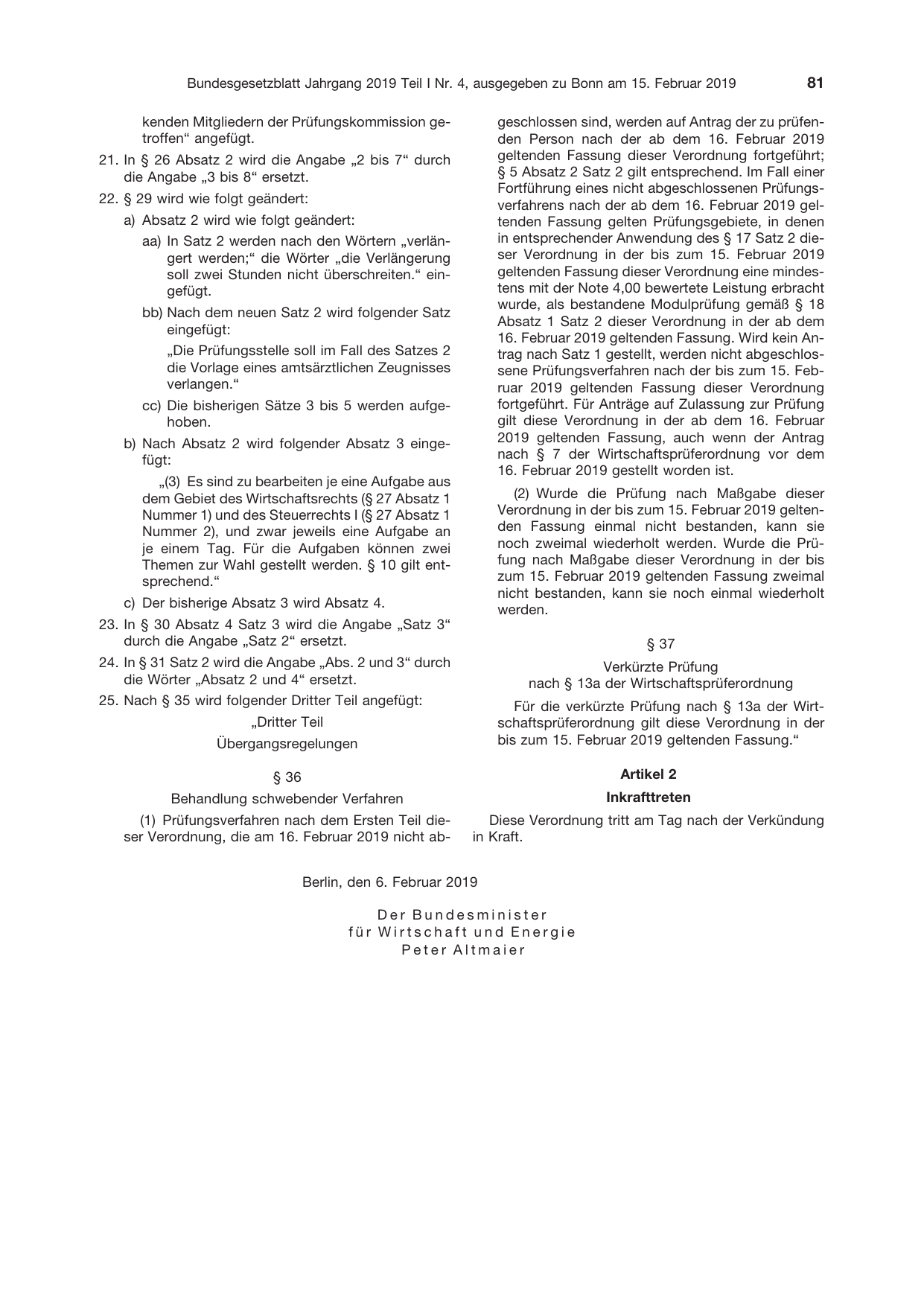 BGBl. 2019, Seite 81 — Originalseite als Abbildung