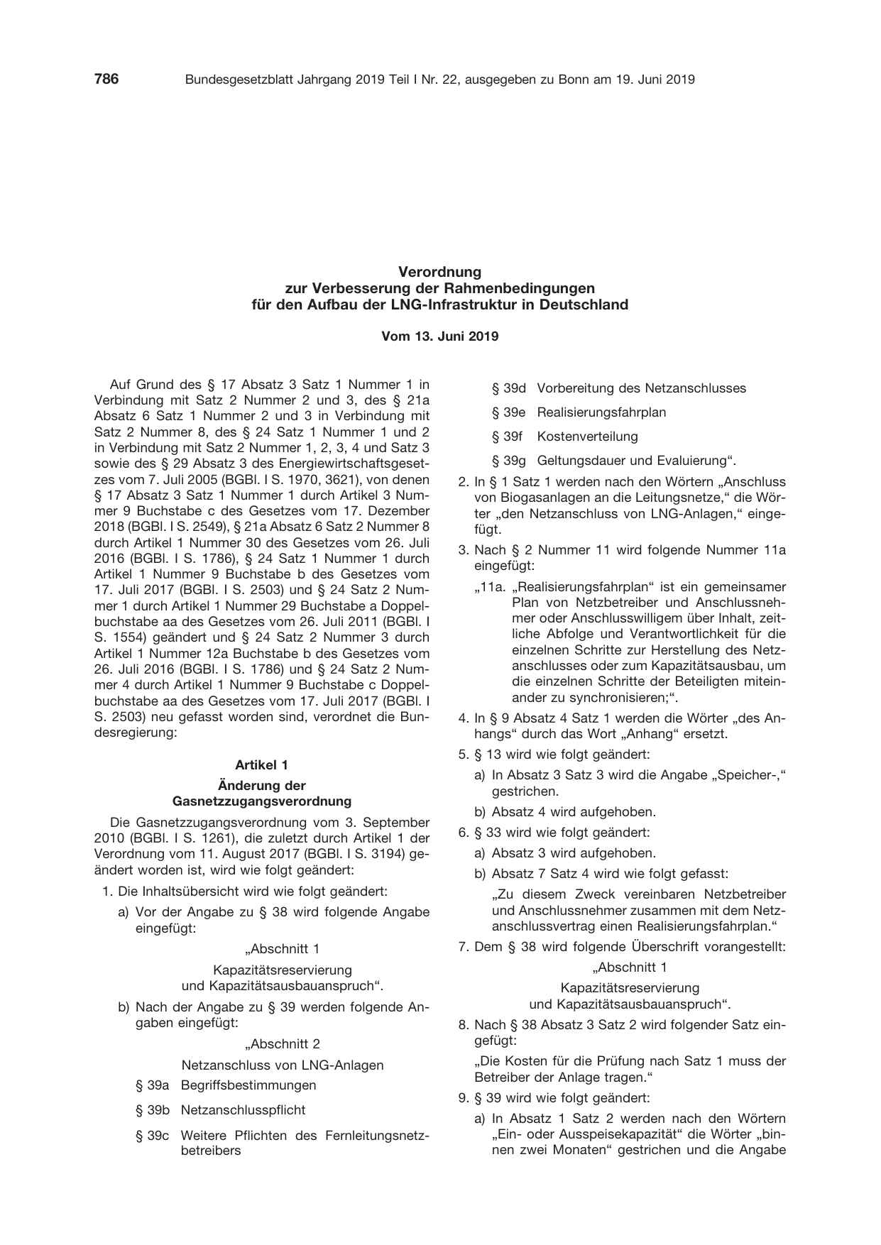 BGBl. 2019, Seite 786 — Originalseite als Abbildung