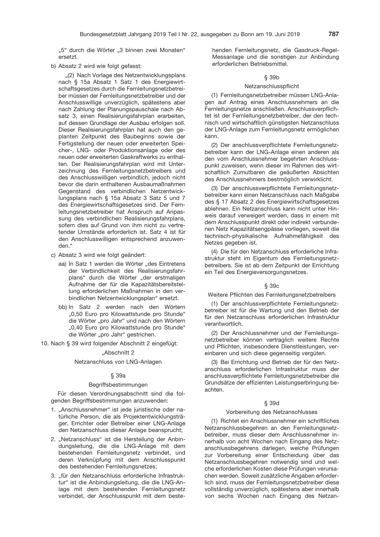 BGBl. 2019, Seite 787 — Originalseite als Abbildung