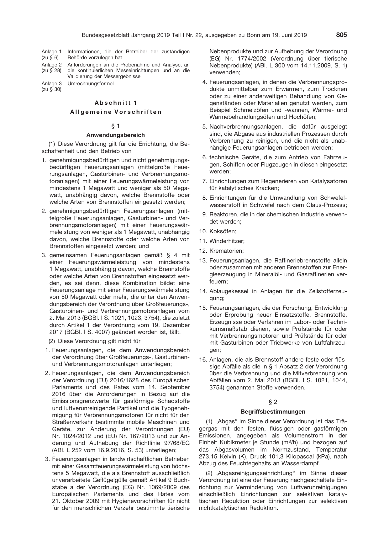 BGBl. 2019, Seite 805 — Originalseite als Abbildung