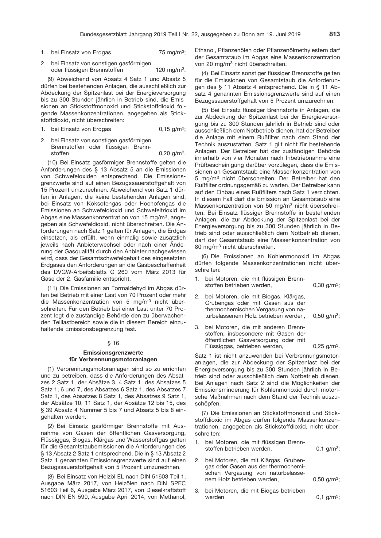 BGBl. 2019, Seite 813 — Originalseite als Abbildung