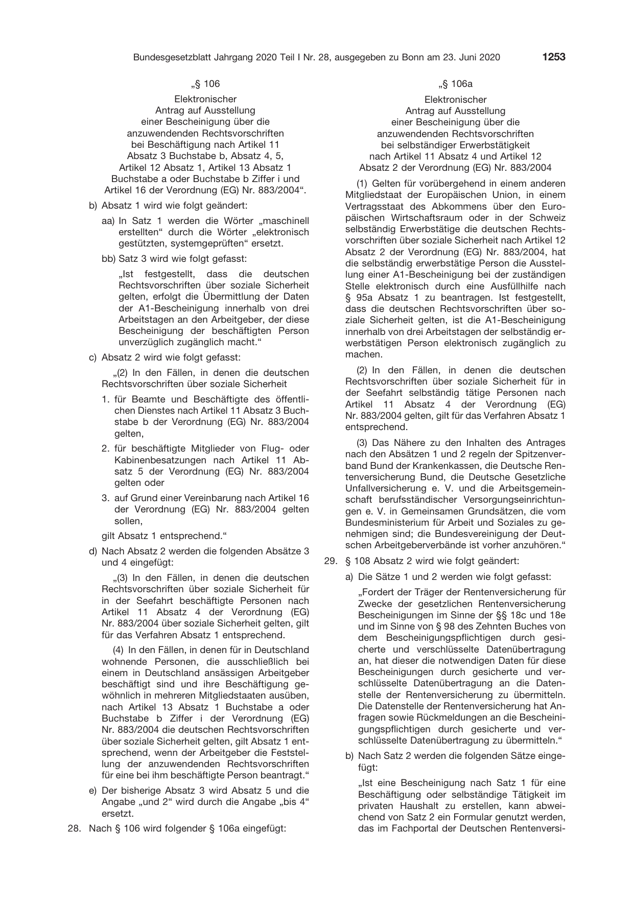 BGBl. 2020, Seite 1253 — Originalseite als Abbildung