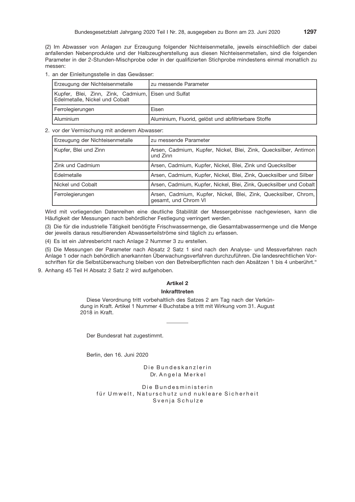 BGBl. 2020, Seite 1297 — Originalseite als Abbildung