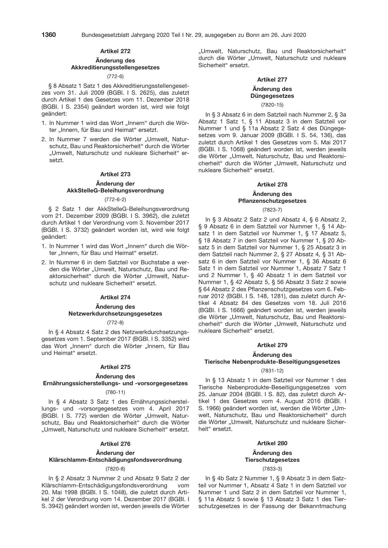 BGBl. 2020, Seite 1360 — Originalseite als Abbildung