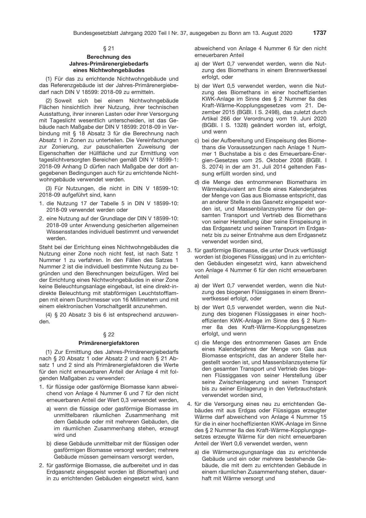 BGBl. 2020, Seite 1737 — Originalseite als Abbildung