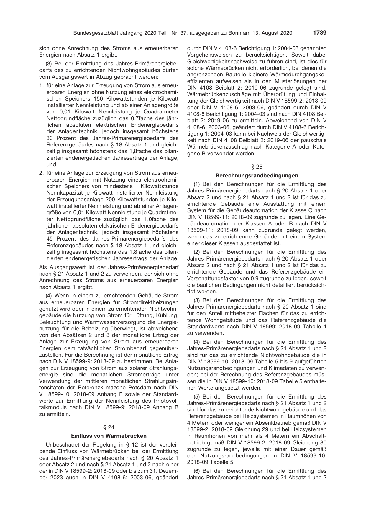 BGBl. 2020, Seite 1739 — Originalseite als Abbildung