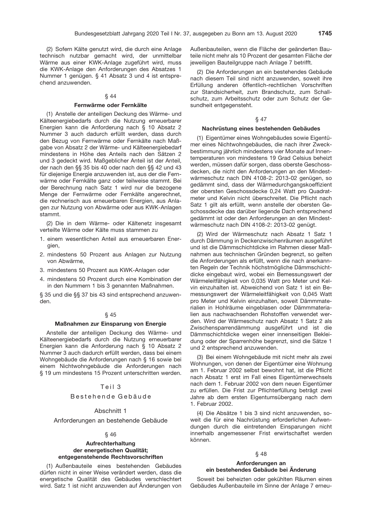 BGBl. 2020, Seite 1745 — Originalseite als Abbildung