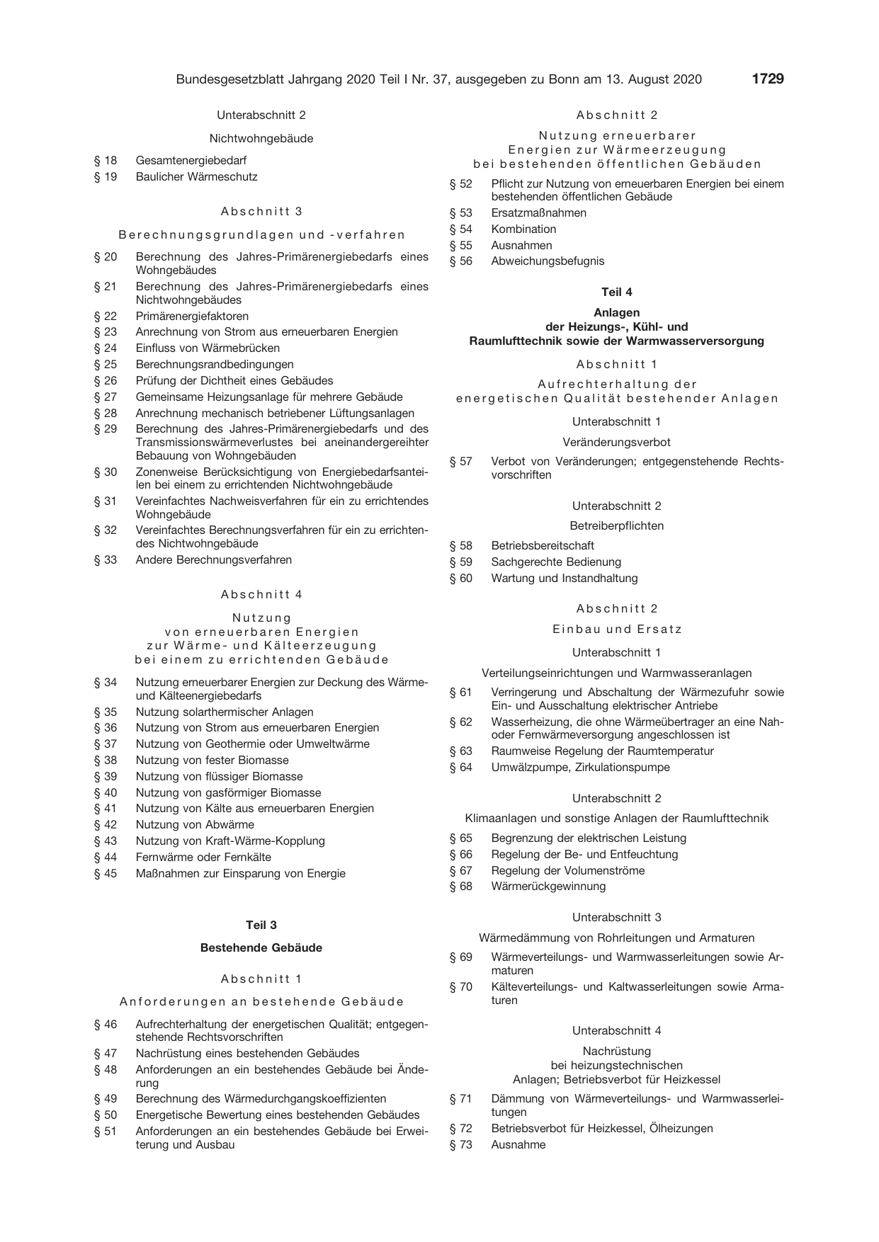BGBl. 2020, Seite 1729 — Originalseite als Abbildung