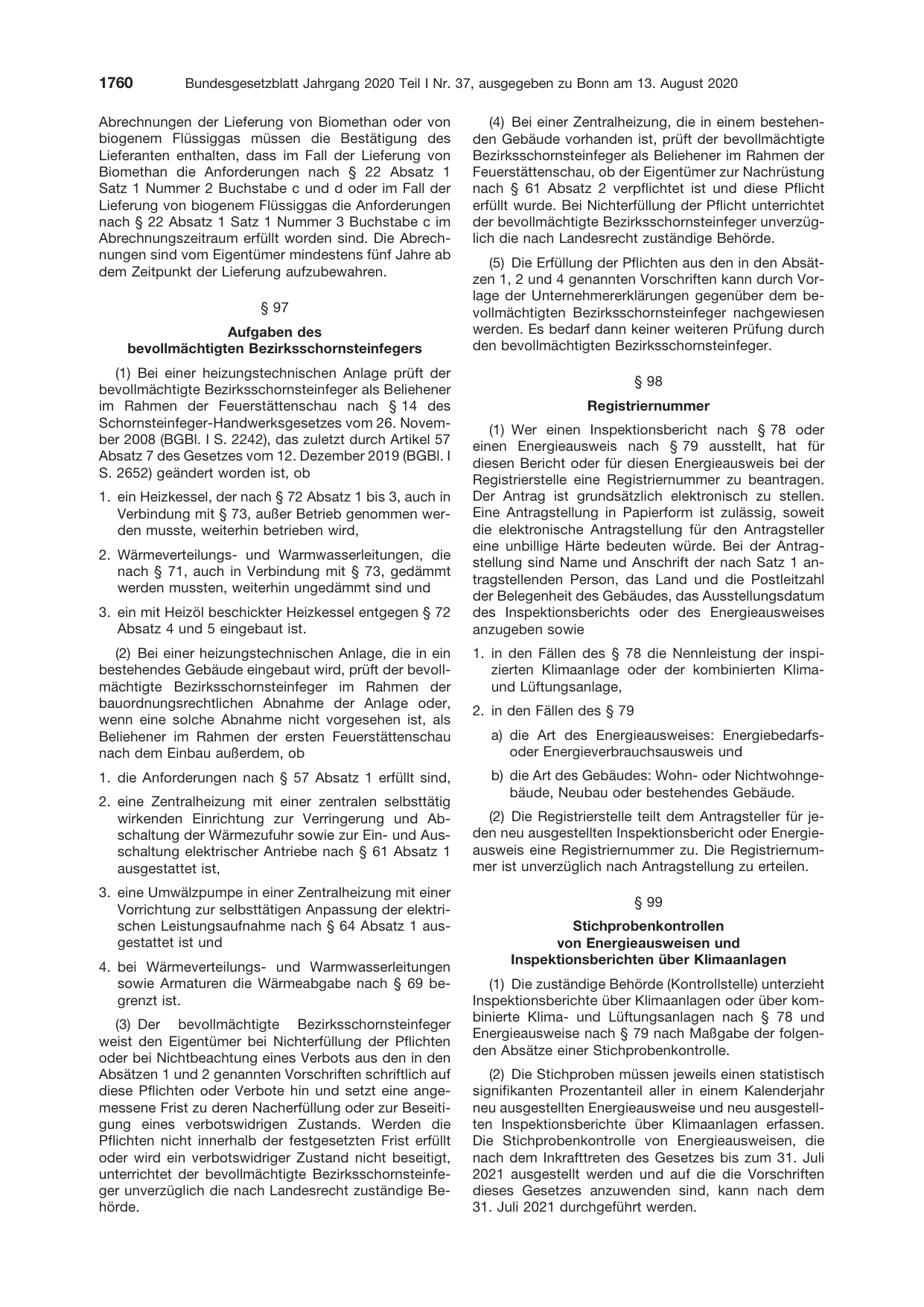 BGBl. 2020, Seite 1760 — Originalseite als Abbildung