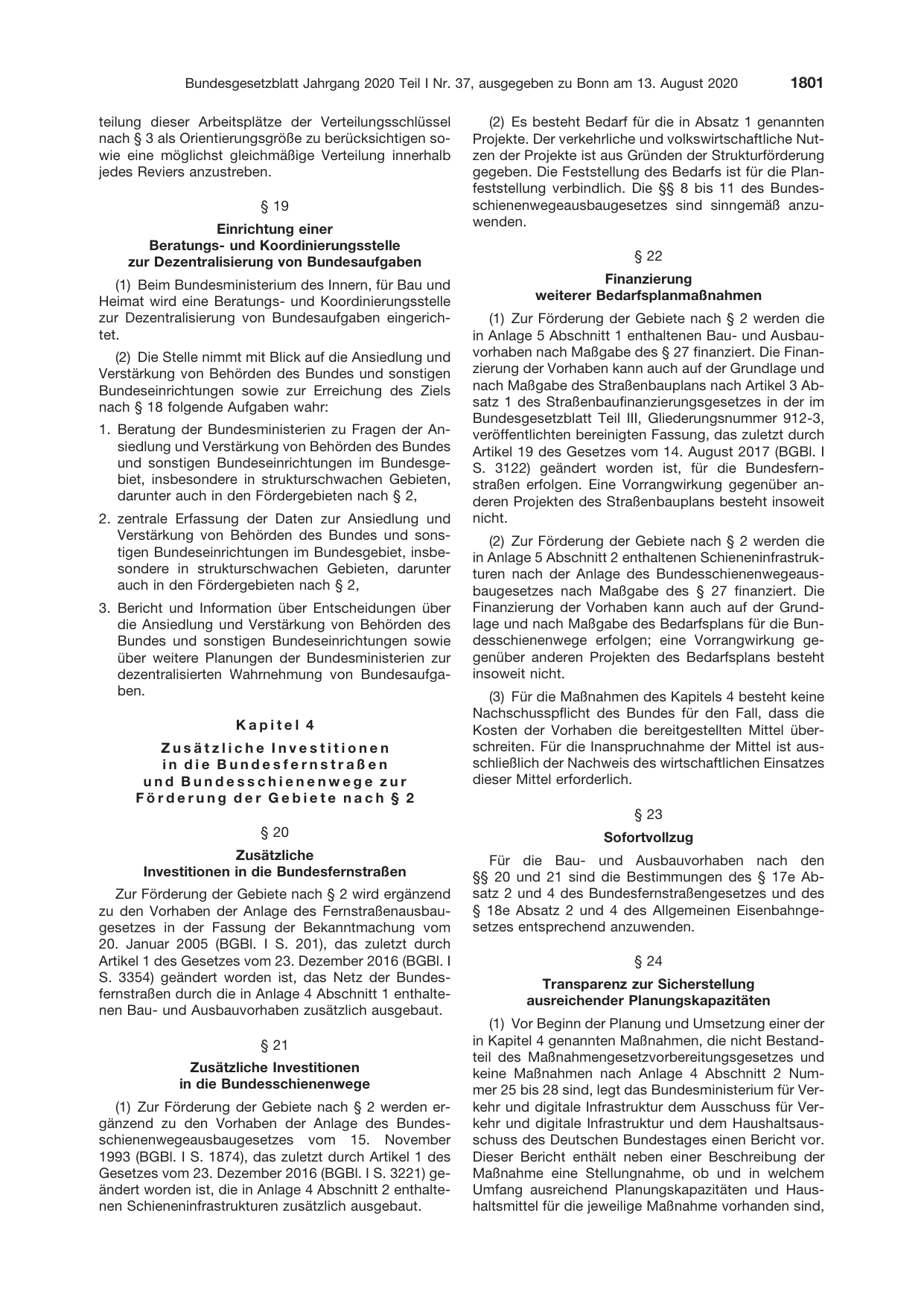 BGBl. 2020, Seite 1801 — Originalseite als Abbildung