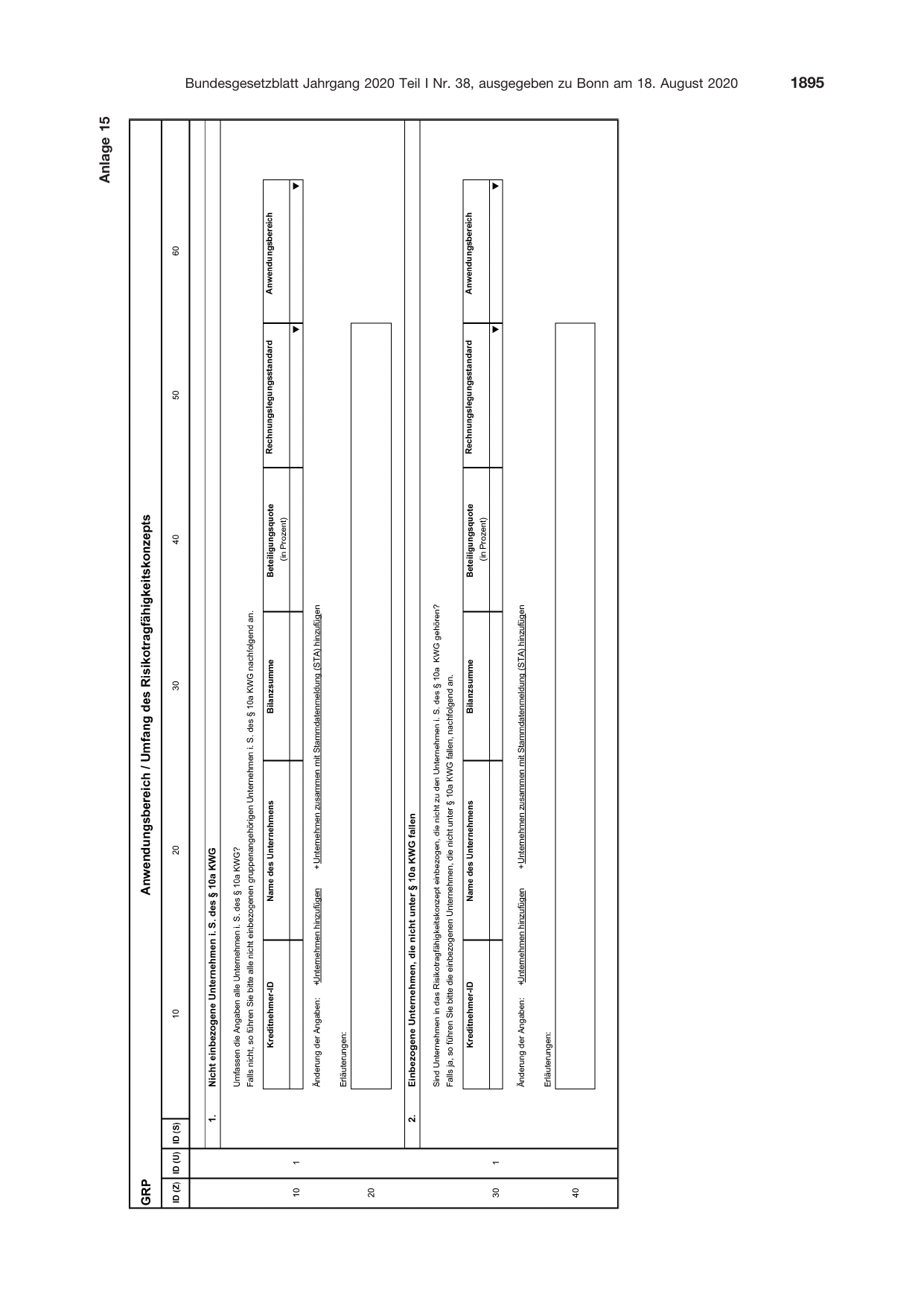 BGBl. 2020, Seite 1895 — Originalseite als Abbildung