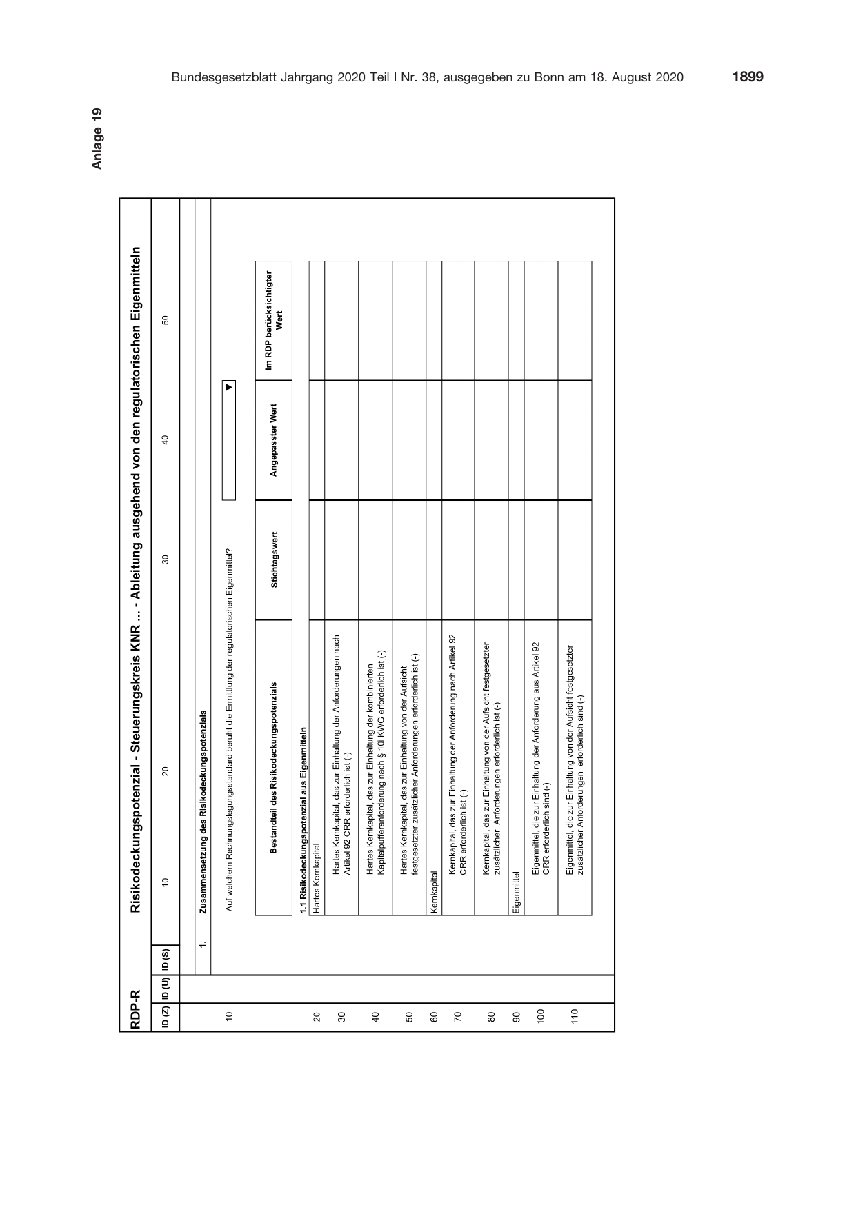 BGBl. 2020, Seite 1899 — Originalseite als Abbildung