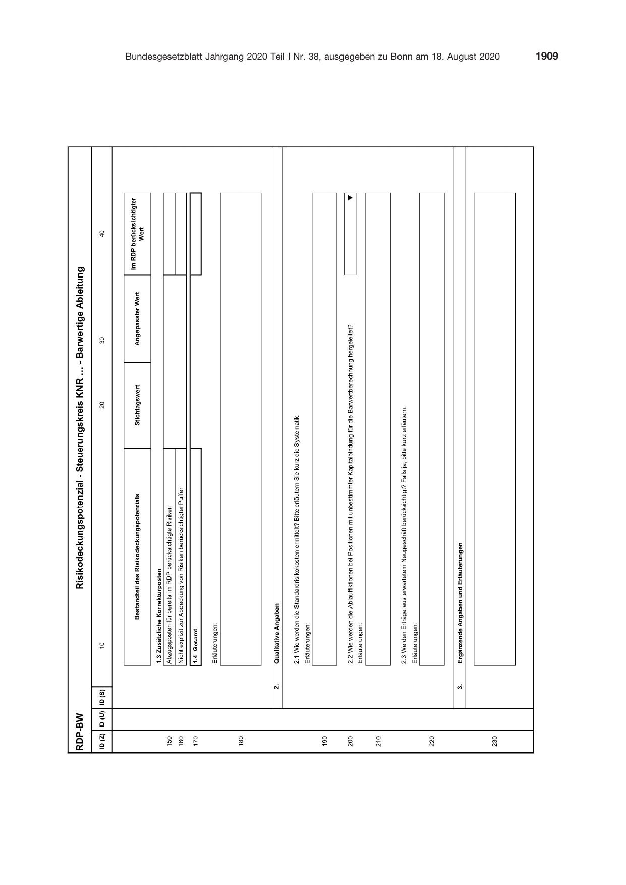 BGBl. 2020, Seite 1909 — Originalseite als Abbildung