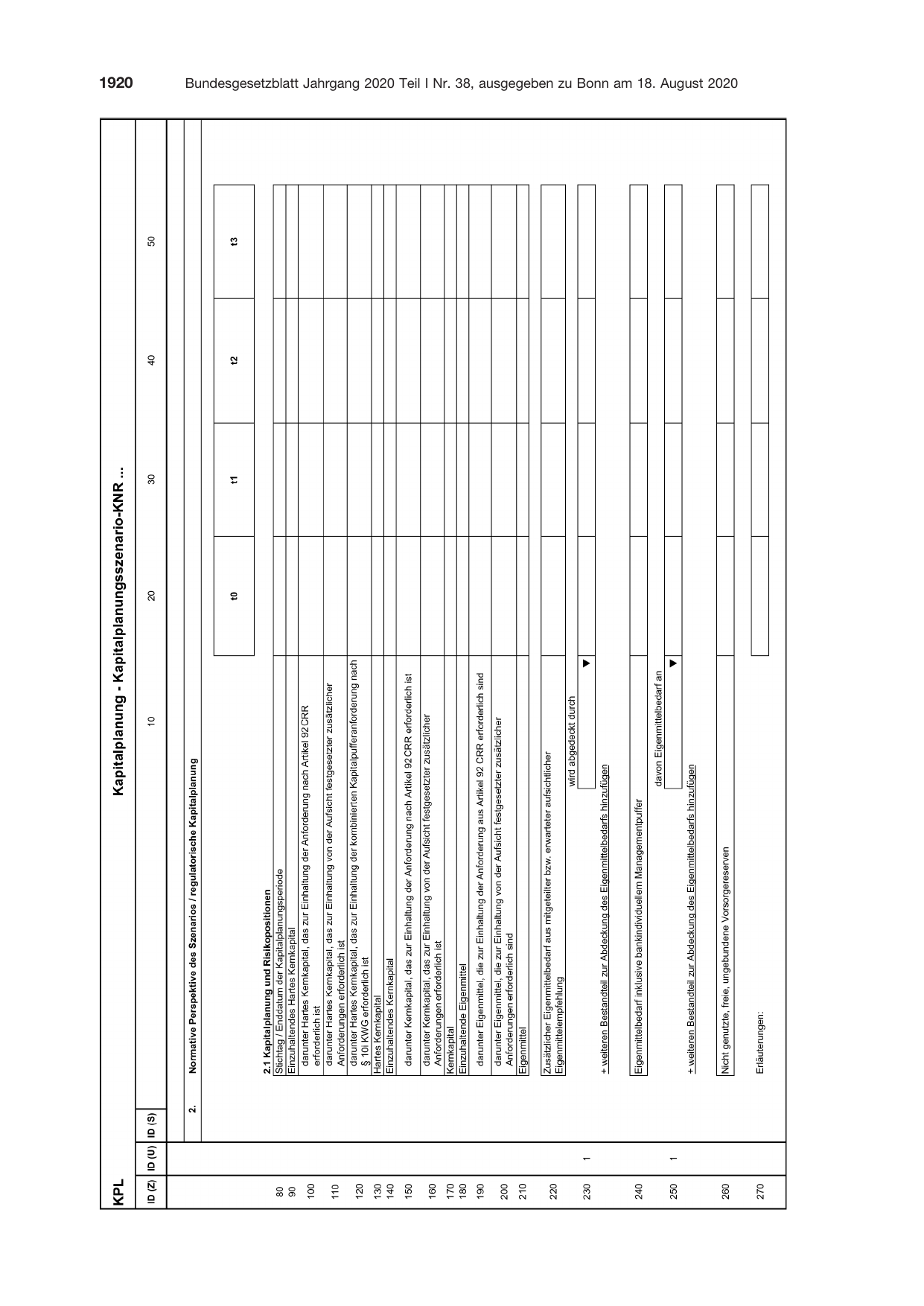 BGBl. 2020, Seite 1920 — Originalseite als Abbildung